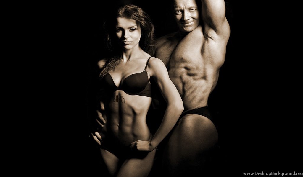 Bodybuilding couple