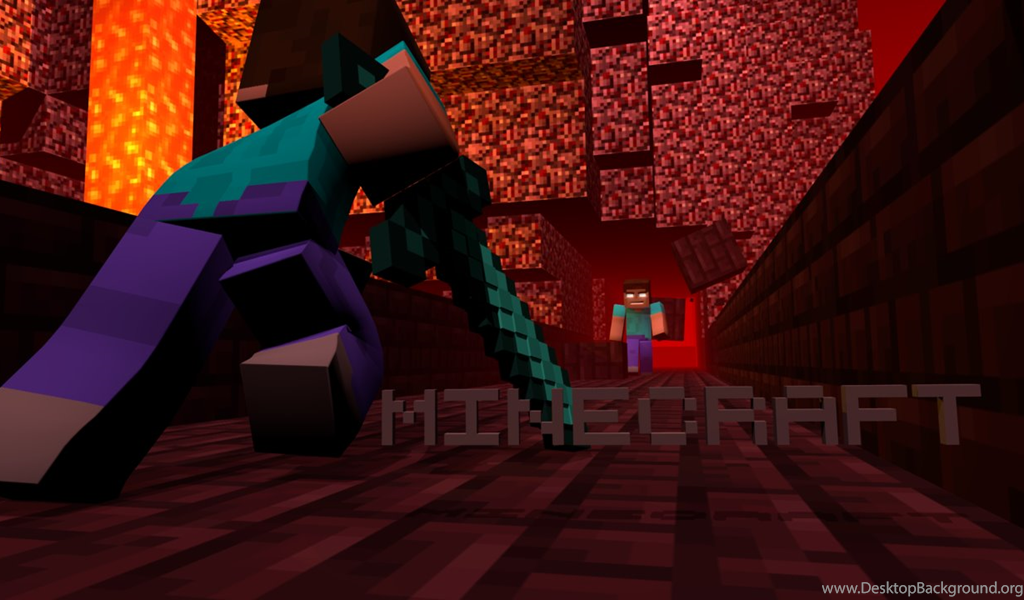 Minecraft Hd Wallpapers Steve Vs Herobrine By Roaraku On Deviantart Desktop Background