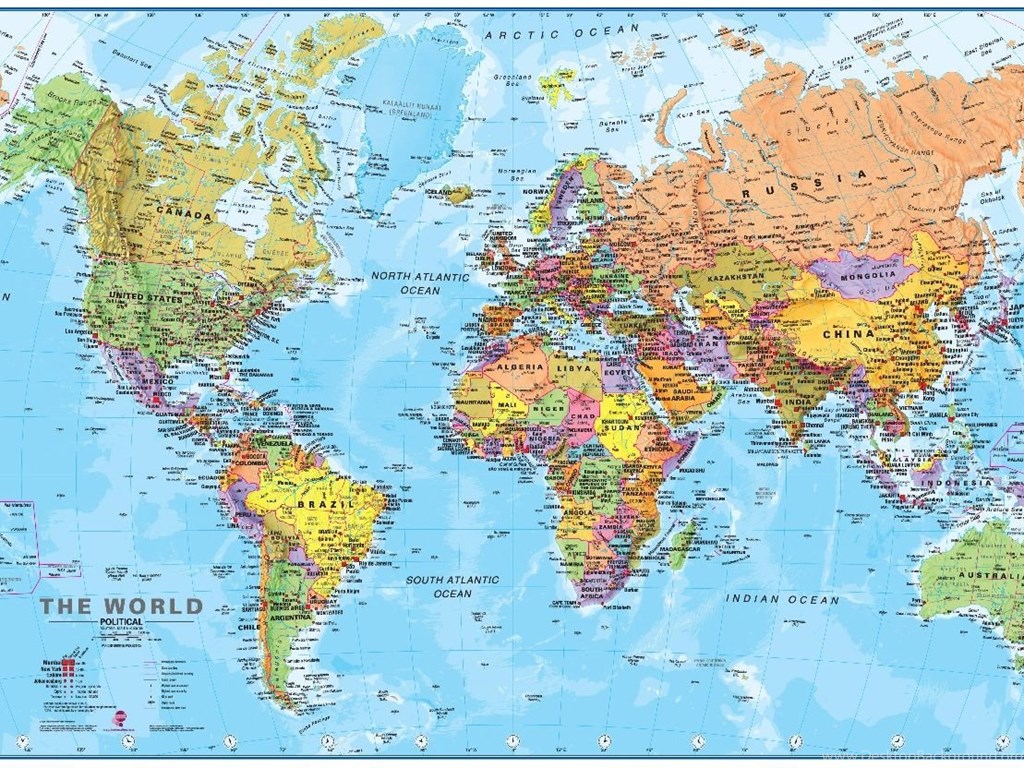 Political world map poster.jpg Desktop Background