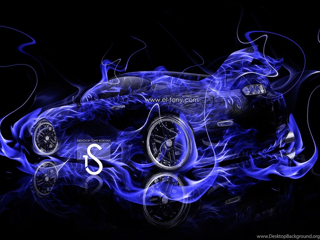 Toyota Supra Fire Car 2013 « El Tony Desktop Background