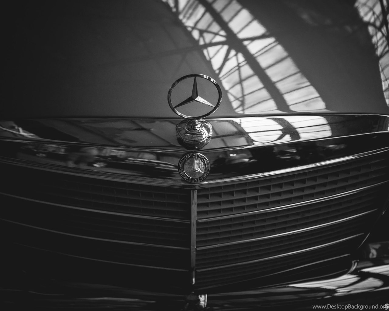 Mercedes Logo BW Grill HD Wallpaper,cars HD Wallpaper,bw HD ... Desktop ...