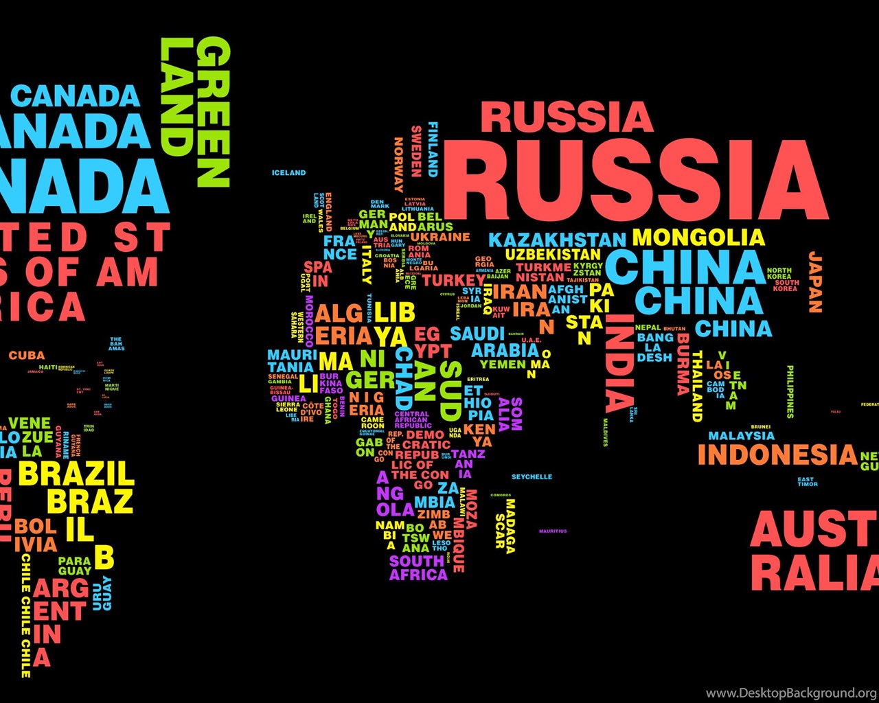 World Map Typography, Country, Best, 2560x1440 HD Wallpapers And ...