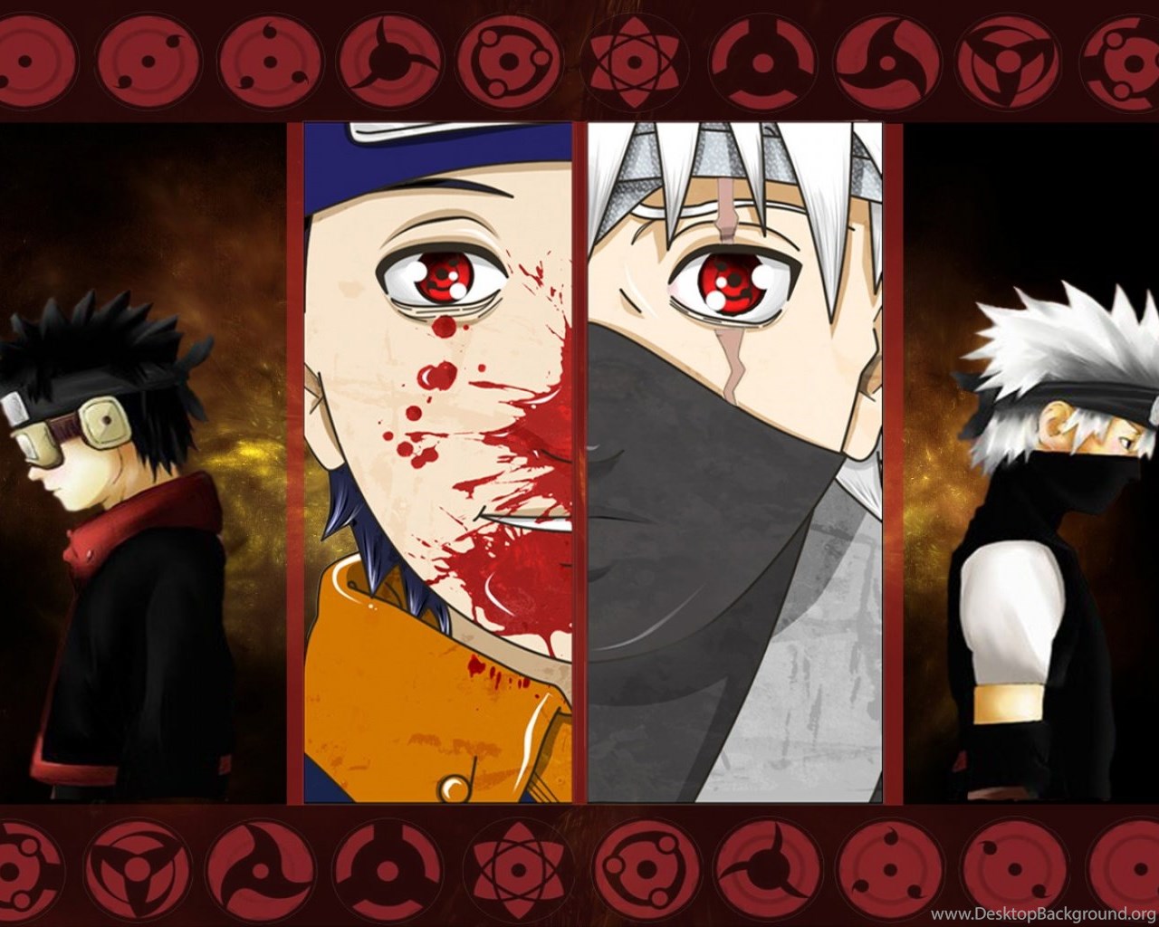 Wallpapers Kakashi Obito Uchiha Hatake X Anime Fondos De 1366x1024 Desktop Background