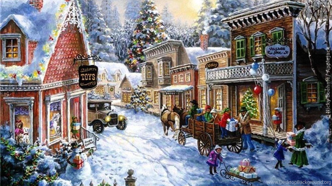 CHRISTMAS SHOPS WALLPAPER ( Desktop Background