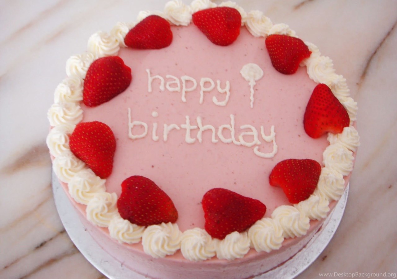 Happy Birthday Strawberry Cake