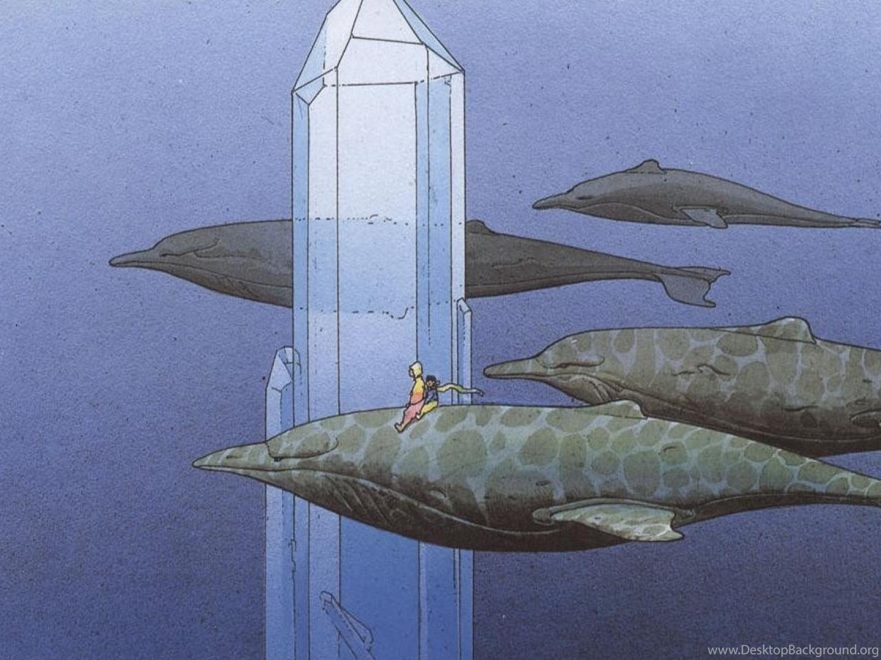 Minerals Traditional Art Underwater Moebius French Artist Desktop Background