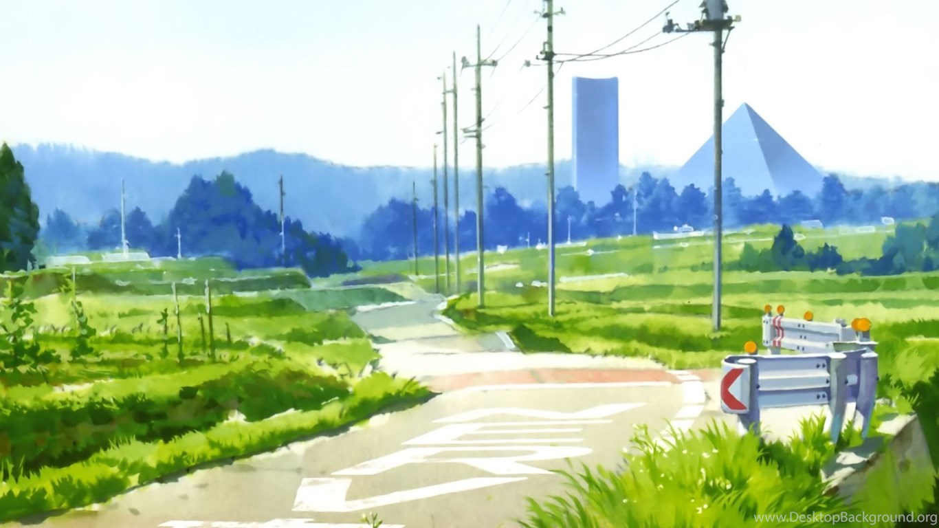 Anime Scenery Dual Screen Wallpapers Desktop Background