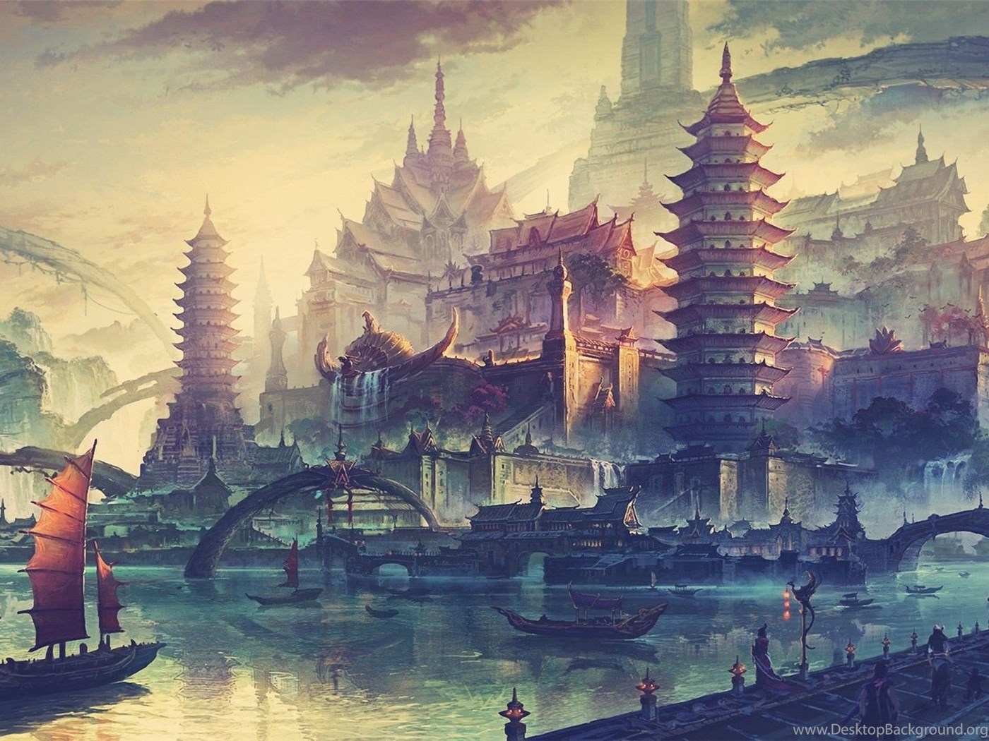 Asian Fantasy World Awesome Wallpapers And Cool Backgrounds Desktop