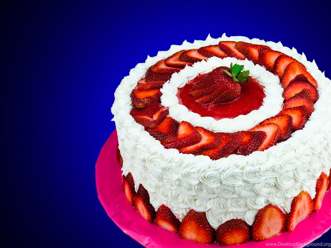 Happy Birthday Strawberry Cake