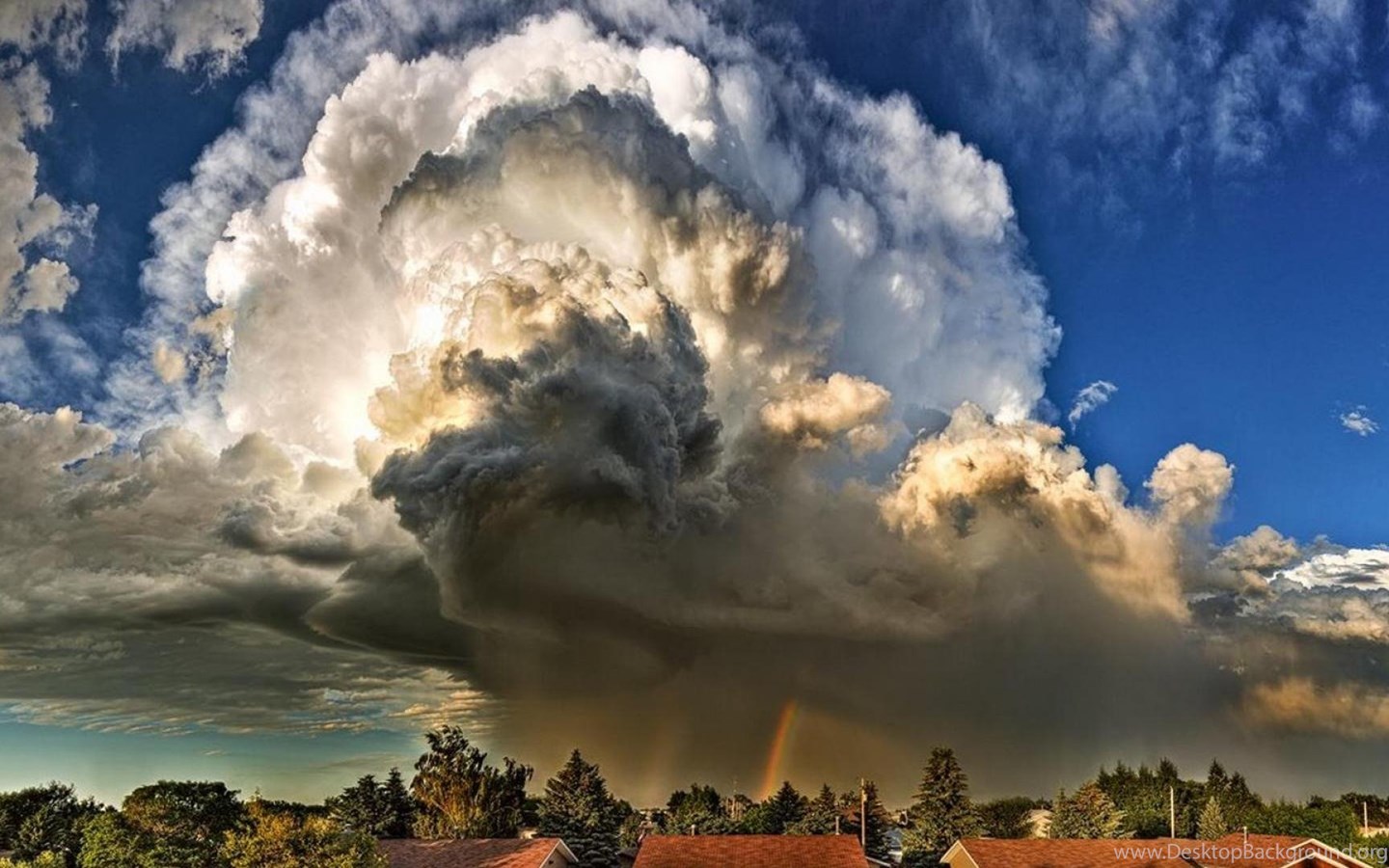 Supercell Clouds Wallpaper Desktop Background