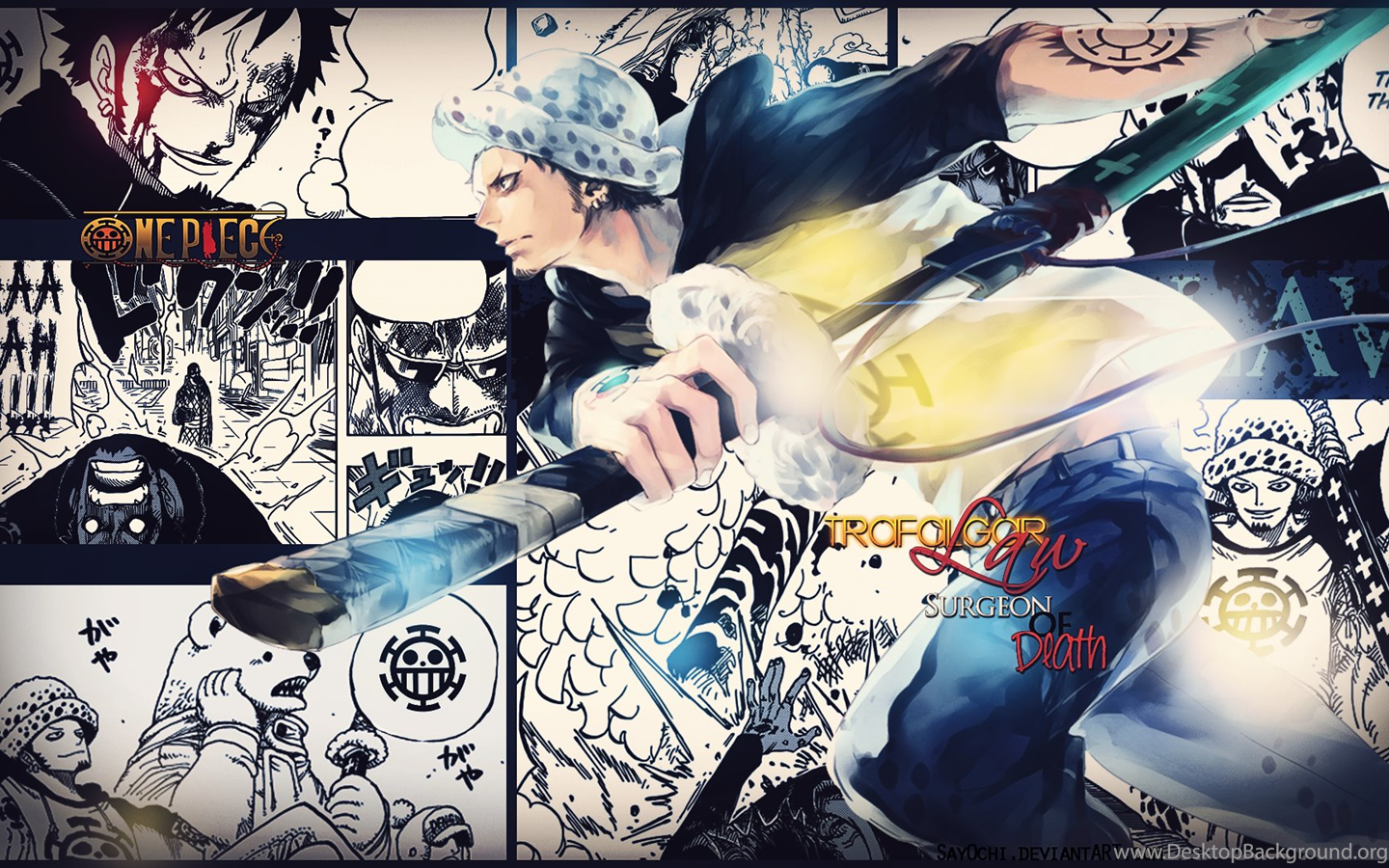 Trafalgar Law One Piece Wallpapers 1920x1080 Hd By Say0chi On Desktop Background