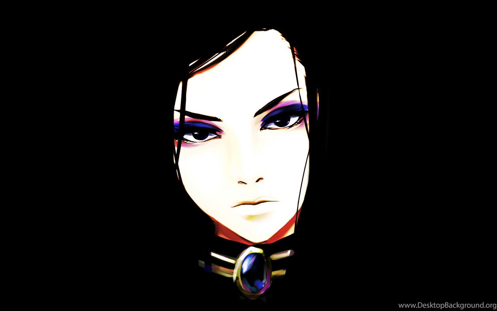 Anime Girls Black Black Backgrounds Black Eyes Black Hair Dark