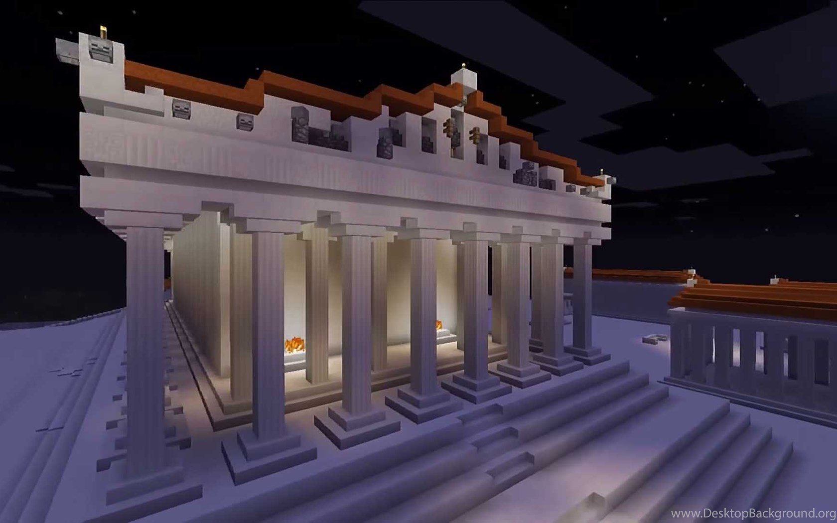 Minecraft Acropolis Parthenon Athens Hd Desktop Wallpapers Desktop Background