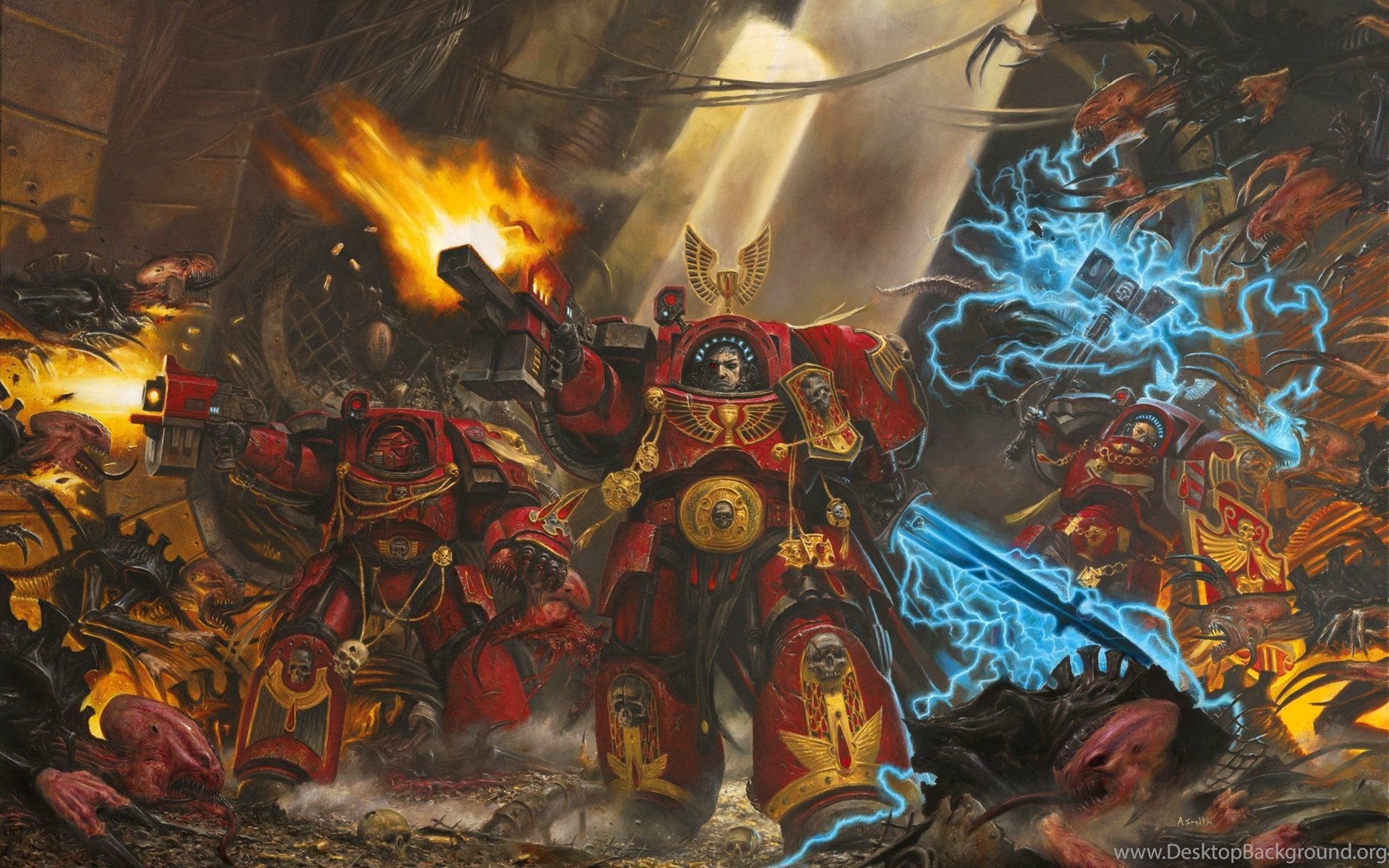 Spacehulk, Warhammer 40K, Blood Angels, Armor, Gun, Games ... Desktop ...