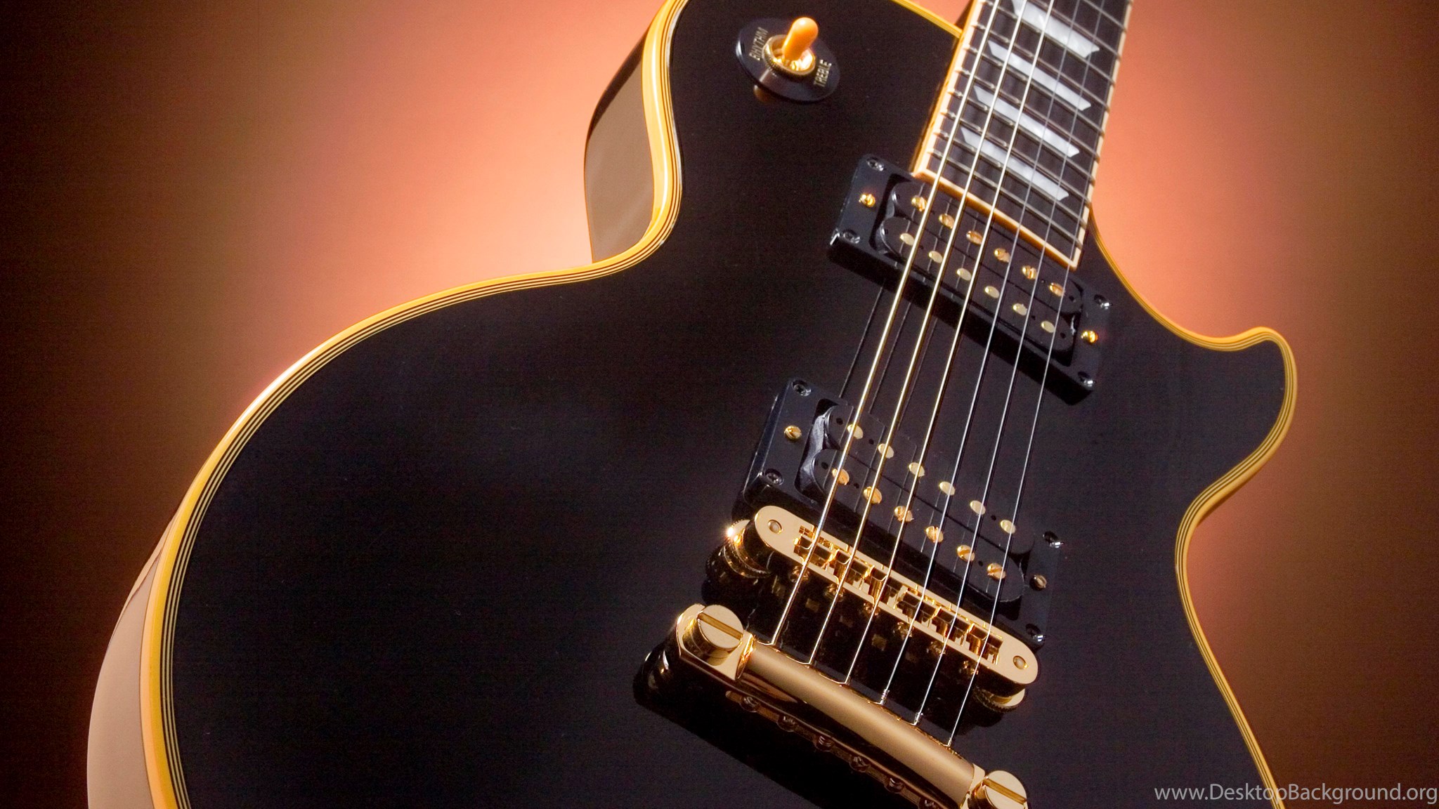 Les Paul Guitars Desktop Background