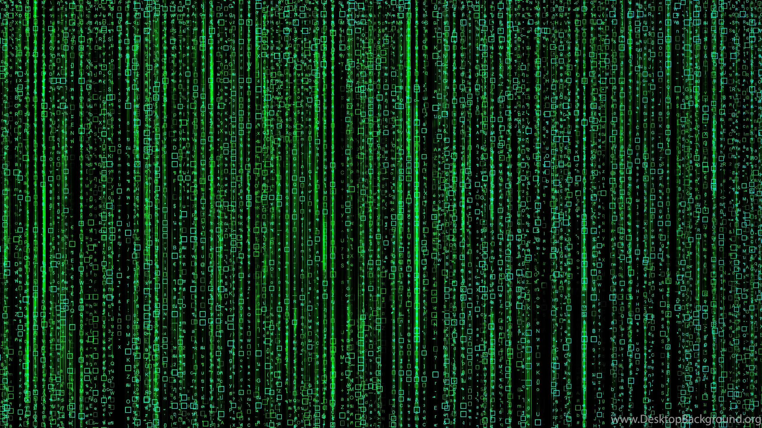 Green Digital Matrix Abstract Backgrounds Desktop Background