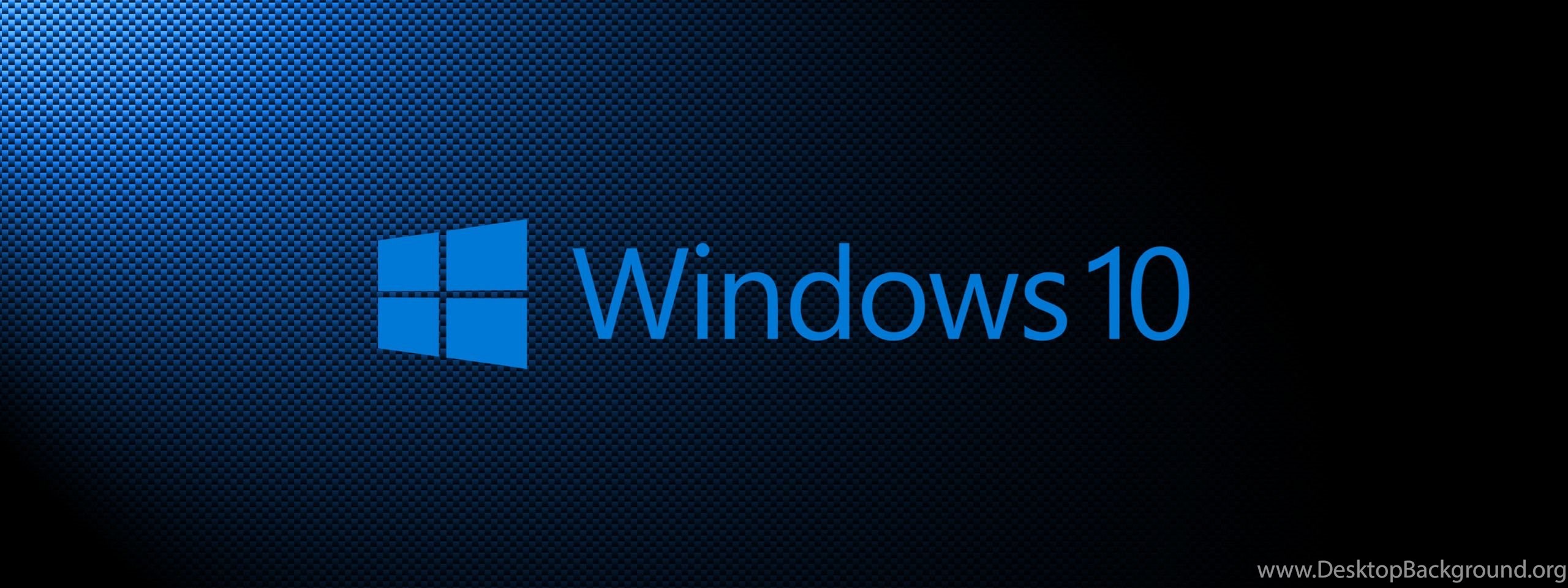 Windows 10 Light Blue Text Logo On Carbon Fiber Wallpapers ... Desktop ...