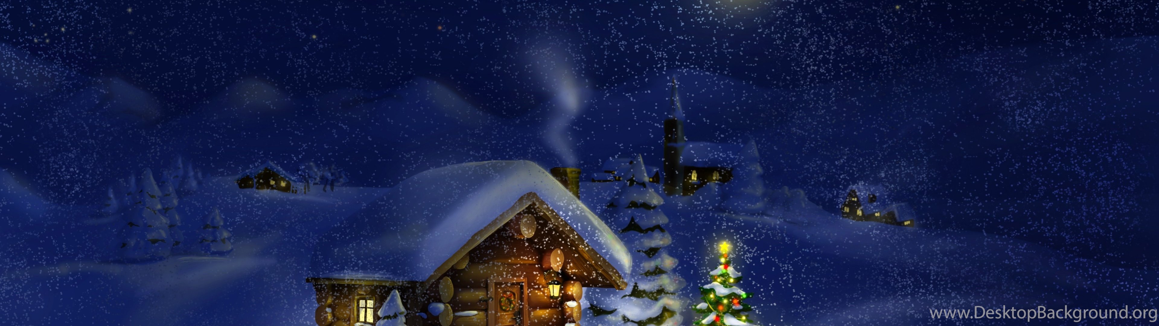 Christmas Night With Santa 4K Ultra HD Wallpapers Desktop