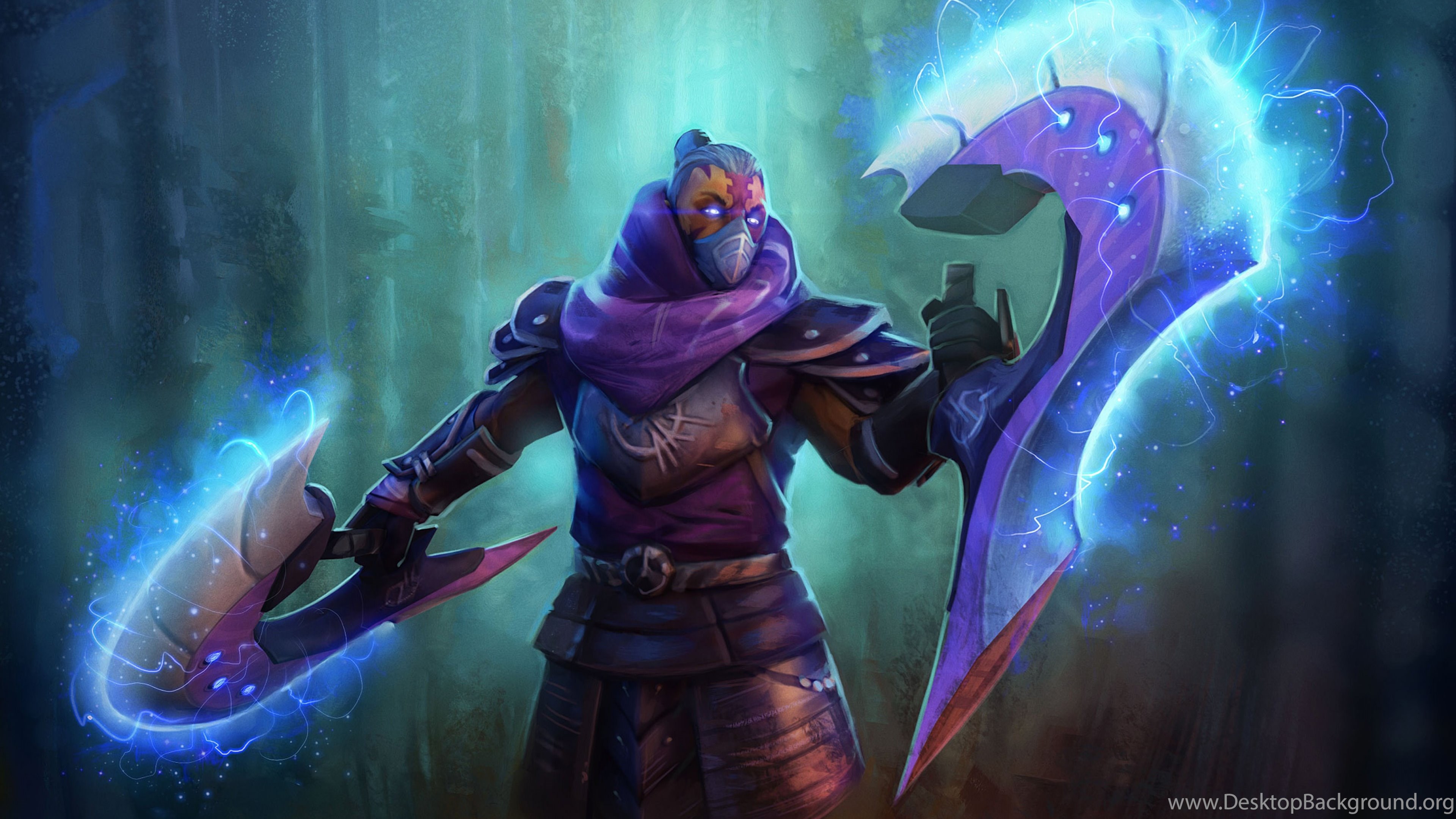 Download Wallpapers 3840x2400 Anti mage, Dota 2, Art, Witch Hunter ...  Desktop Background