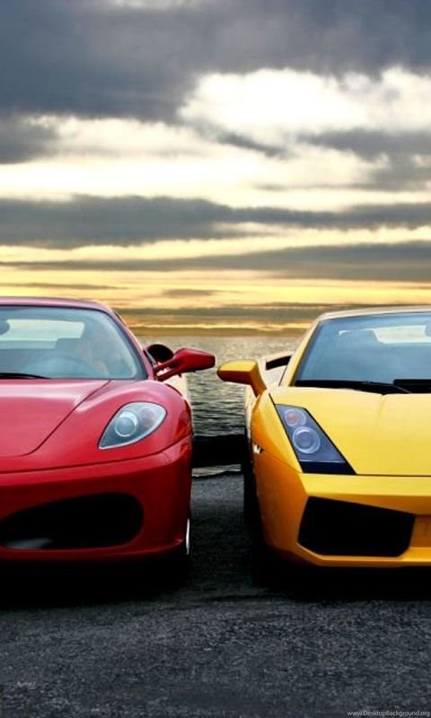 Gallardo Yellow With Red Ferrari Wallpapers 1280×800 Lamborghini.