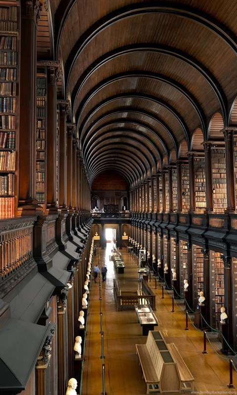 Room Trinity Library Ireland Books Interior College Dublin Desktop Background