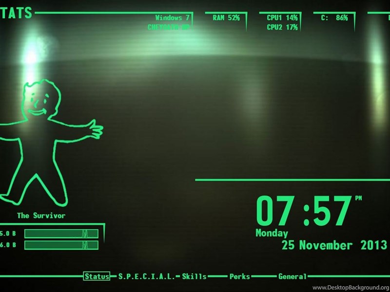 My Pip Boy Interactive Desktop! (Credit To Rainmeter. ) : Fallout ...