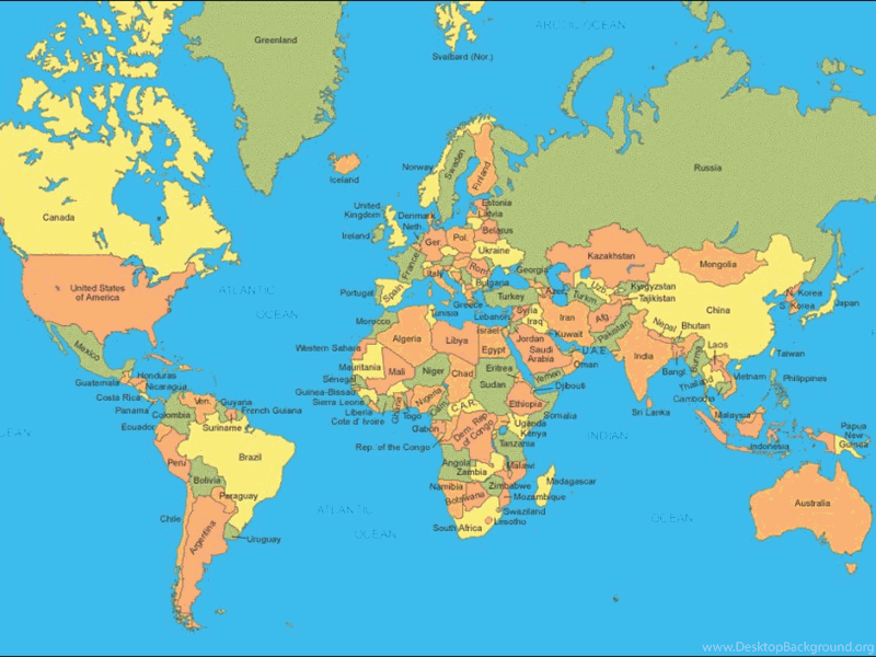 World Map Height And Age Desktop Background