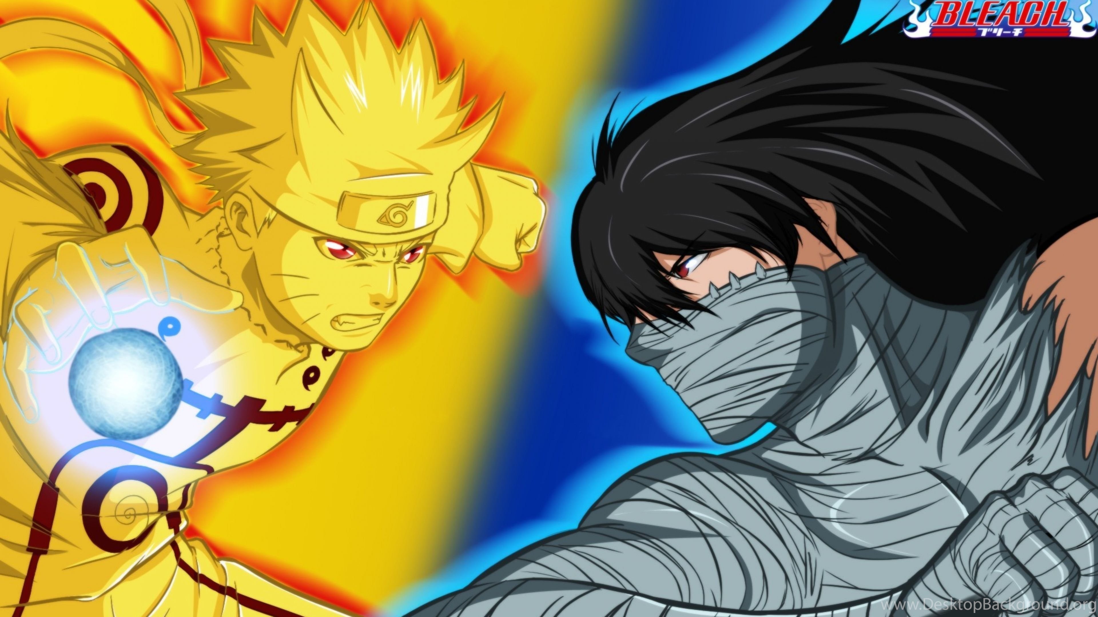 Download Wallpapers 3840x2160 Bleach Naruto Naruto Vs Ichigo