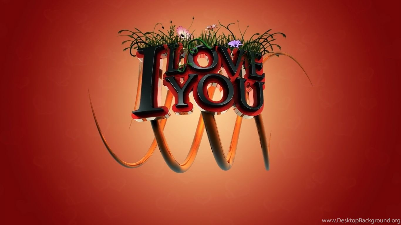 1366x768 I Love You 3d Desktop Pc And Mac Wallpapers Desktop Background