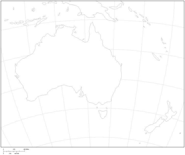 Australia Black & White Blank Outline Map Map Resources Desktop Background