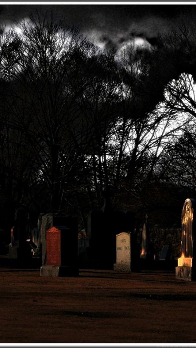 Dark Night Cemetery Iphone 5 Wallpapers Desktop Background