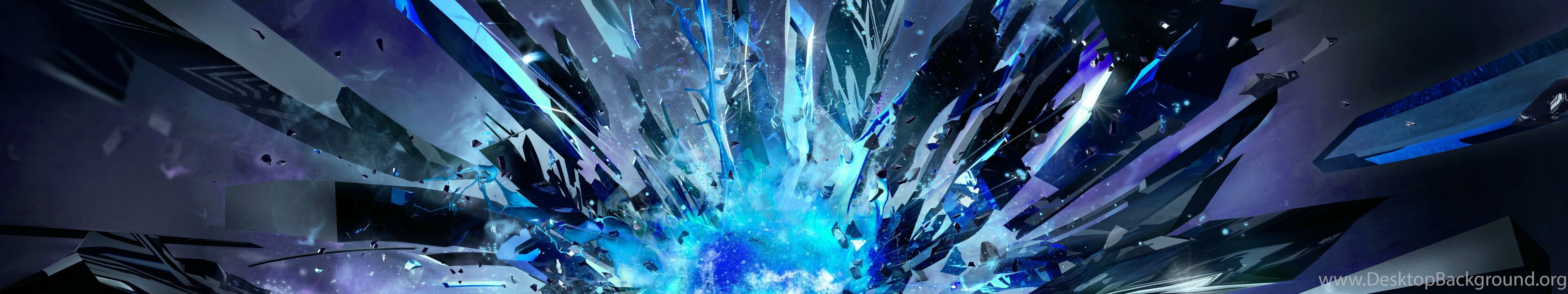 Blue Crystal Explosion Desktop Wallpapers 327 Desktop Background