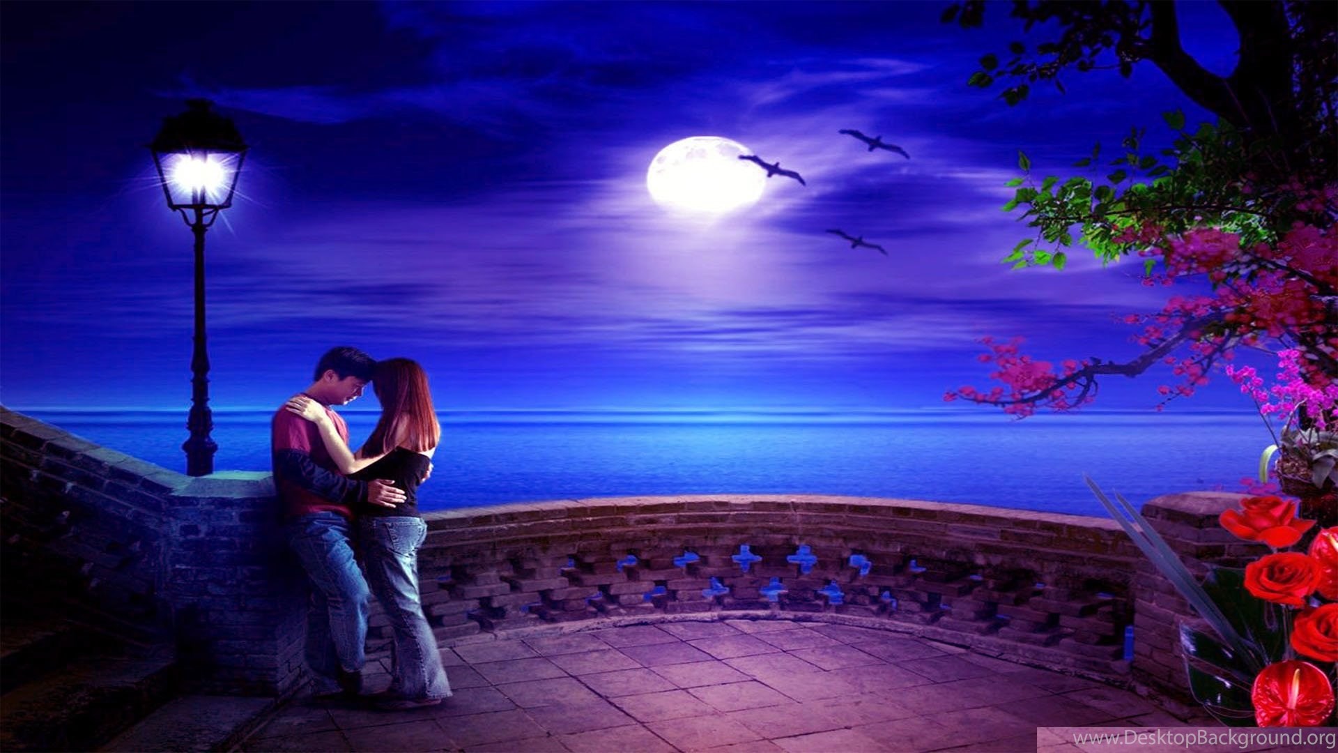 Romantic wallpaper online full size