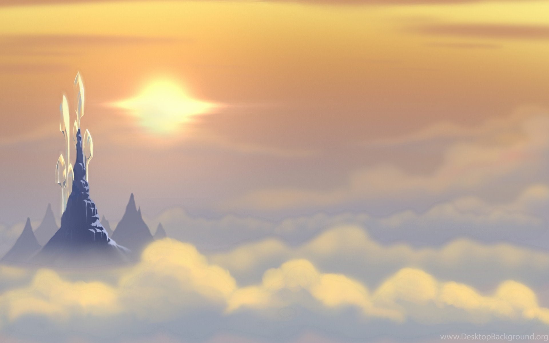 Above The Clouds, The Backgrounds Of The Game Bejeweled 3 ... Desktop  Background