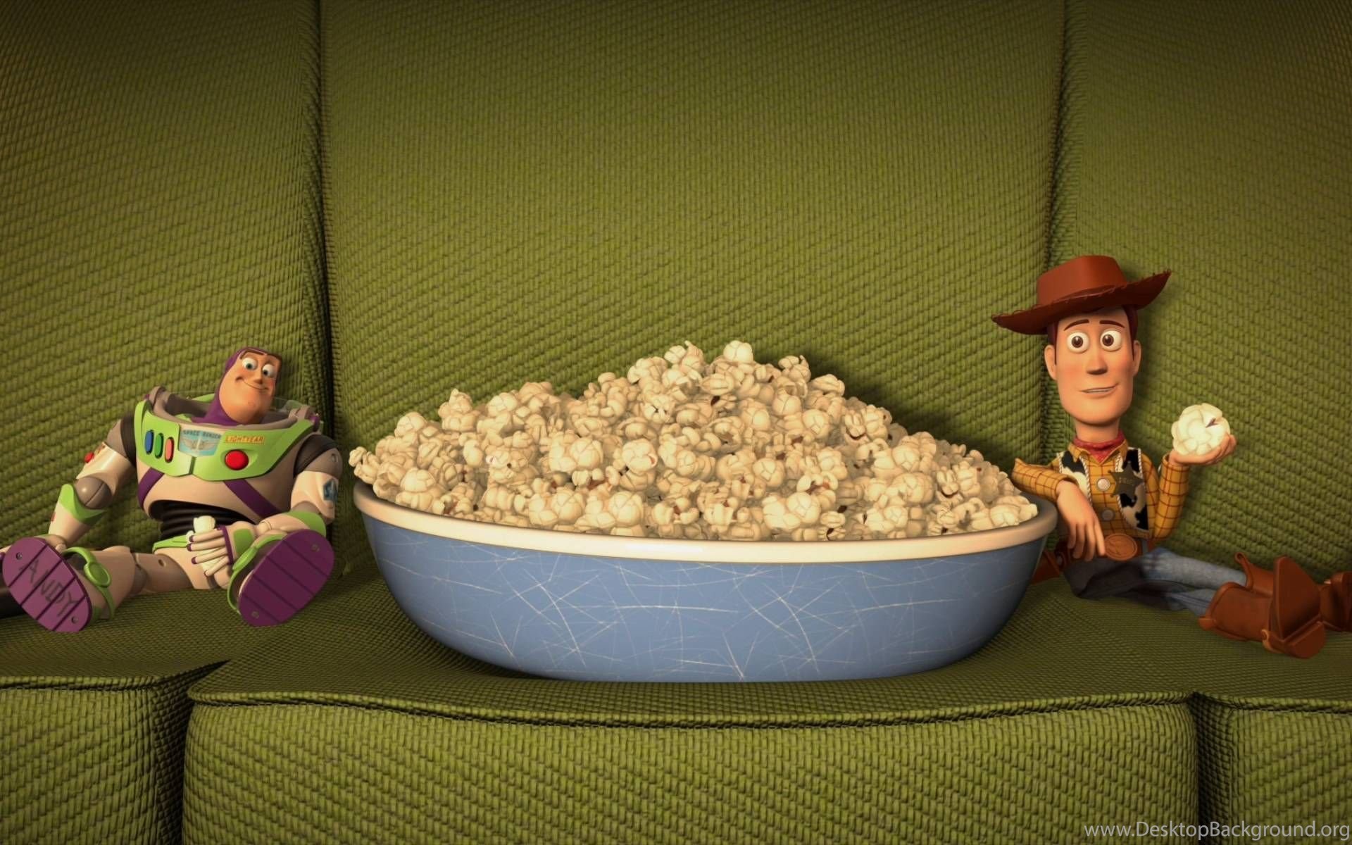 Buzz And Woody Eating Popcorn Wallpapers 19 10 Toy Story Desktop Background