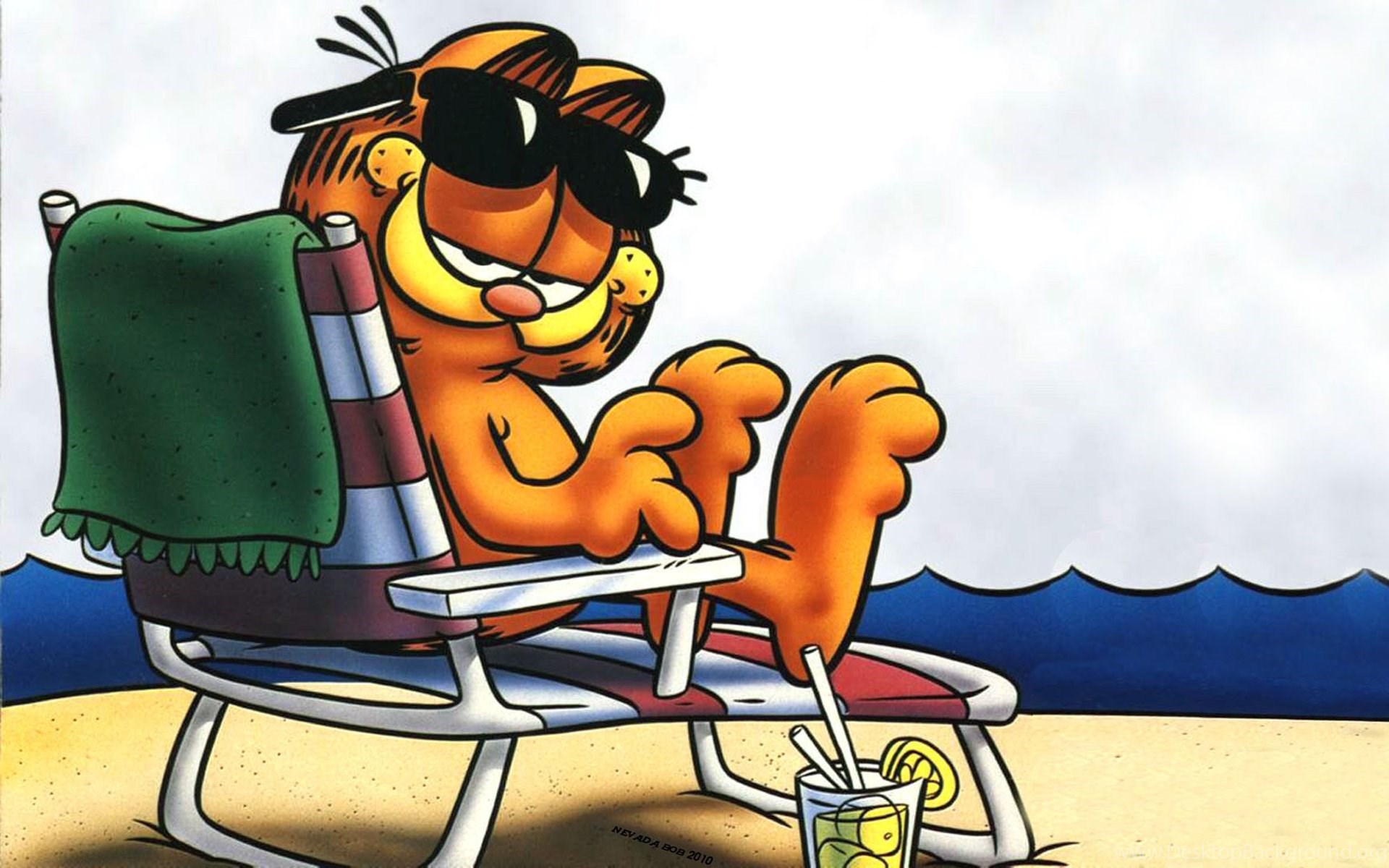 Garfield Relaxing Cartoon Wallpapers Desktop Background