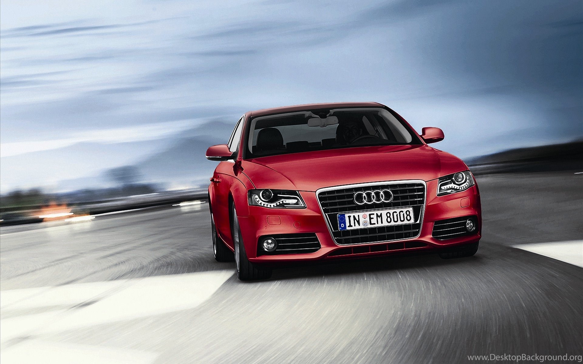 Audi A4 Red Cars Wallpapers Image Desktop Background