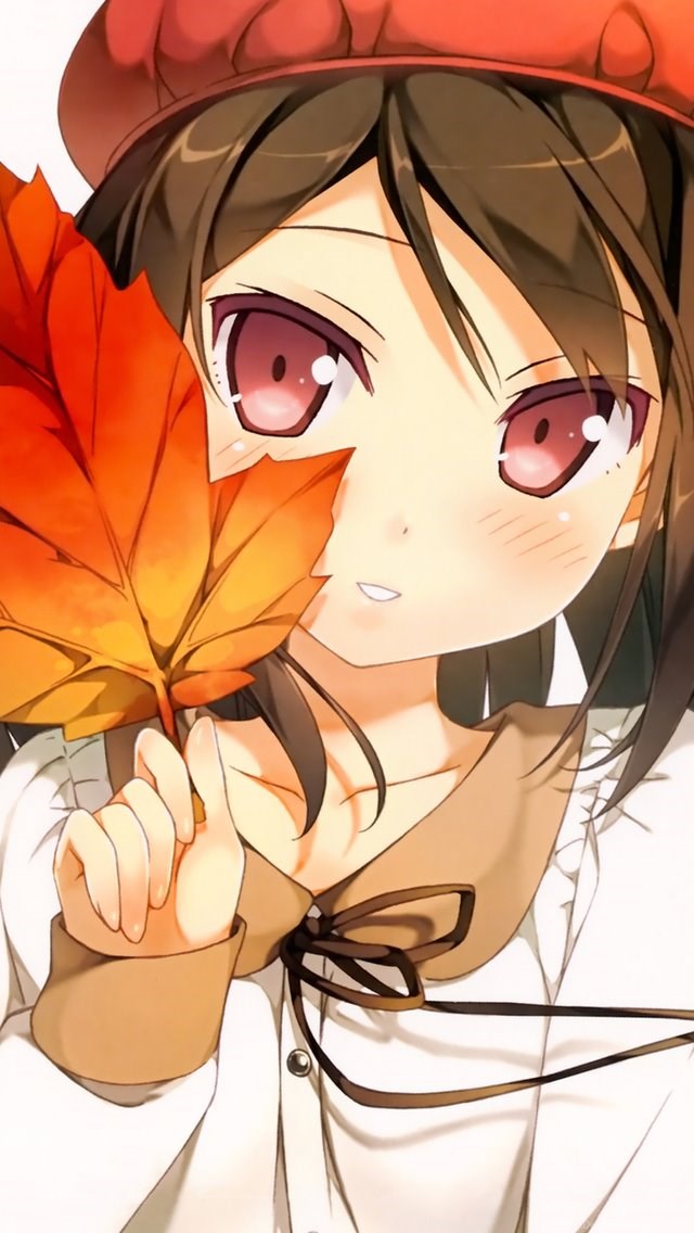 autumn anime girl wallpapers free iphone wallpapers desktop