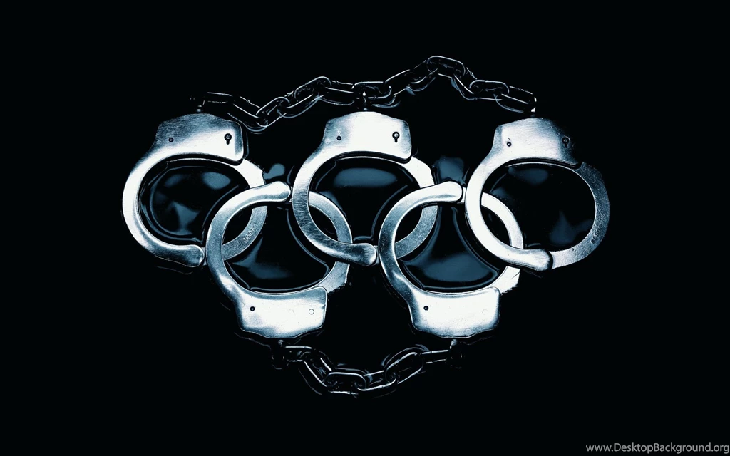 Wallpapers Police, Olympic Games, Metal, Handcuff, Police Handcuff.