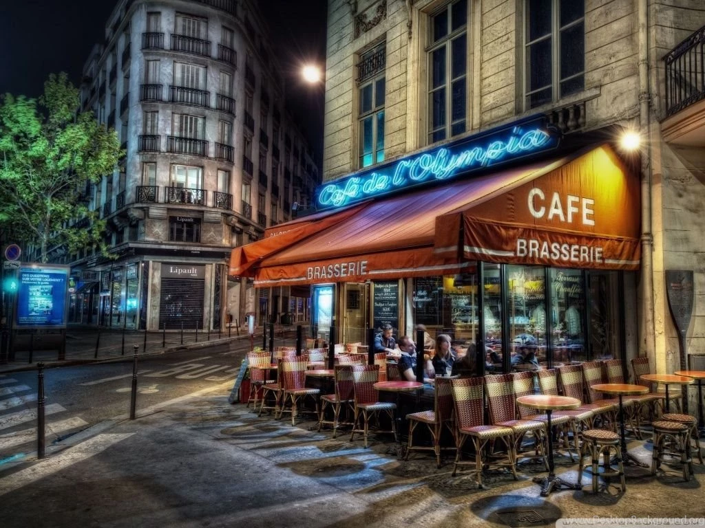Cafe, Paris, France HD Desktop Wallpapers : Fullscreen : Mobile
