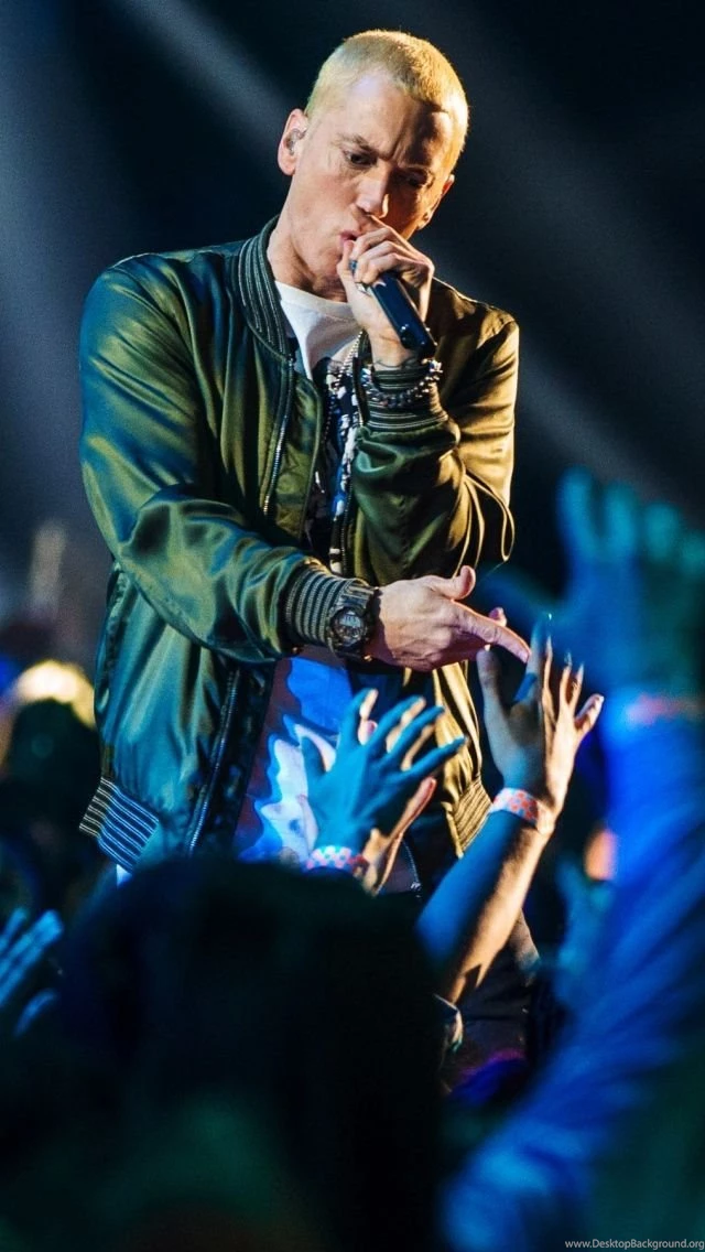 Download Wallpapers 640x1136 Eminem, Performance, Audience, Hands ...