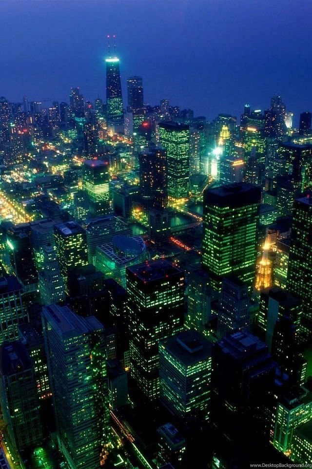 640x960 After Dark In Chicago Iphone 4 Wallpapers