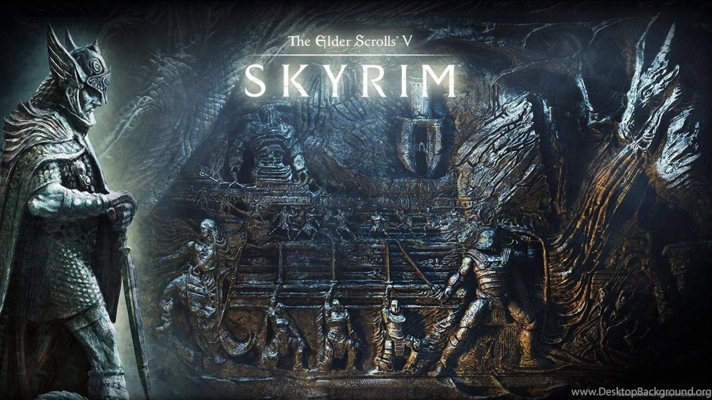 Download 1600x900 TES5 Skyrim Bas Relief Wallpapers