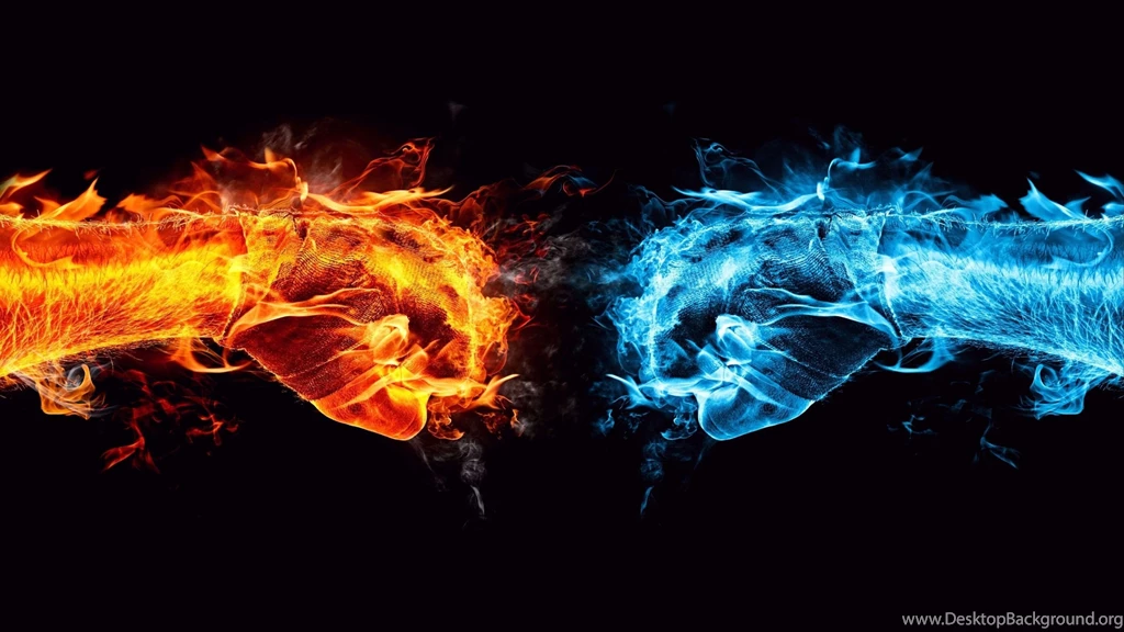 2560x1440 Fire Ice Fist Wallpapers