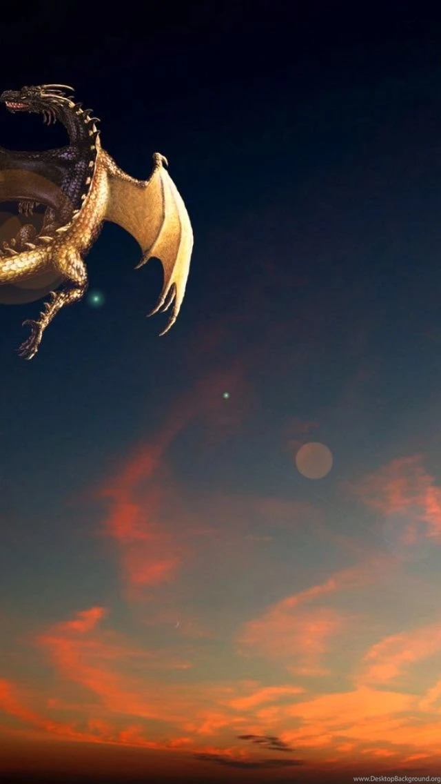 Golden Dragon iPhone 5 Wallpapers