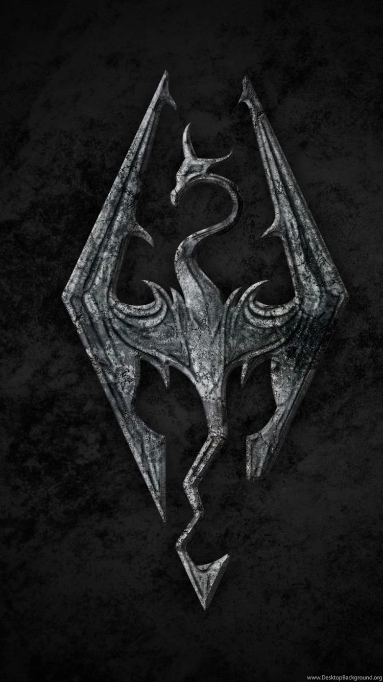 Download Wallpapers 750x1334 The Elder Scrolls, Emblem, Backgrounds ...
