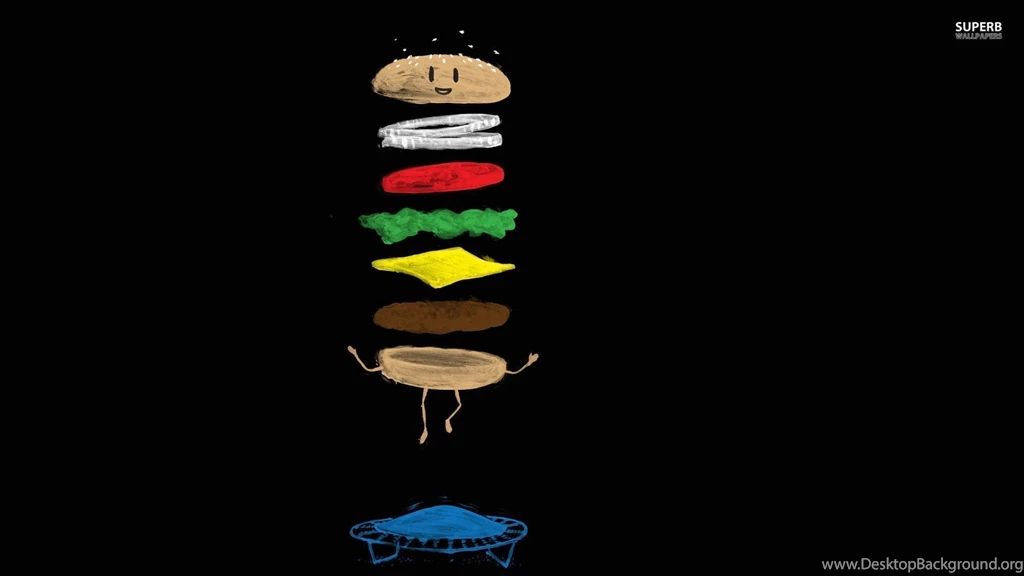 Cheeseburger On A Trampoline Wallpapers Funny Wallpapers