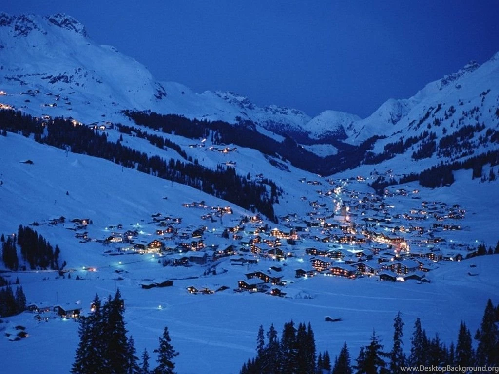 1024x768 Snow Village Desktop PC And Mac Wallpapers