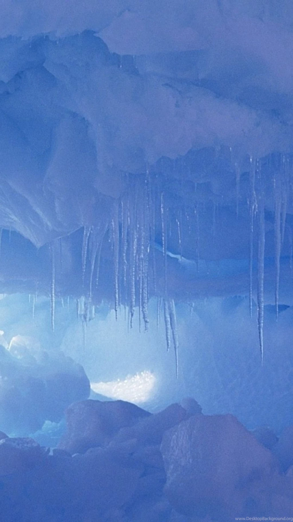 Winter Frozen Icicle Cave iPhone 6 Wallpapers Download