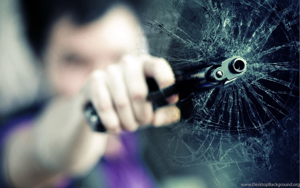 Guns Glass Broken Glass Out Of Focus Wallpapers